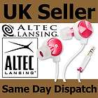 NEW ALTEC LANSING MZX236 BLISS RED WHITE IN EAR BUDS STEREO HEADPHONES
