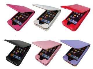 Leather Flip Case Cover Pouch Skin For iPod Touch 4 4G  