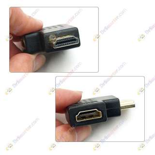 Left Angle Vertical Flat HDMI Male to Female Adapter  