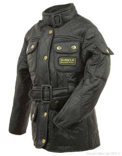 Barbour NEW Childrens International Quilted Jacket   Black 