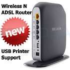 belkin wireless n adsl2 modem router usb printer lan s