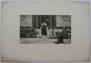 Gebbie & Co. Gravure Print~THE EMPORER JUSTINIAN~1880s  
