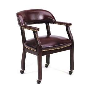  Oxblood Boss Office Products Captains Guest Chair with 