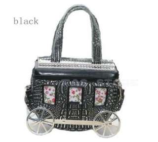 Fashion unique carriage shape handbag/purse*pink color  