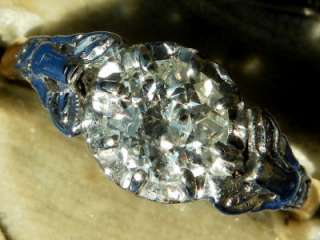ANTIQUE ART DECO PLATINUM 0.82CT DIAMOND SOLITAIRE RING  