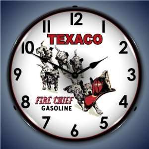  Texaco Fire Chief Pups Lighted Clock 