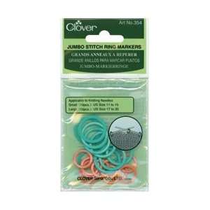  Clover Jumbo Stitch Marker Rings 20/Pkg 354; 3 Items/Order 
