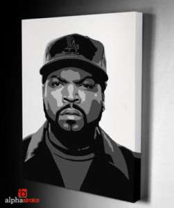 Ice Cube Painted Stencil Graffiti Art On Canvas  