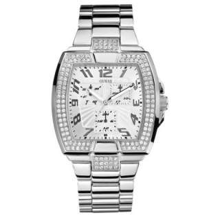   Silver Stainless Steel Quartz Watch with Silver Dial Guess Watches