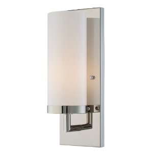  Lite Source LS 16005 Wall Lamp, Brushed Nickel with White 