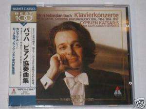 Bach piano concertos CYPRIEN KATSARIS Teldec Japan OBI  