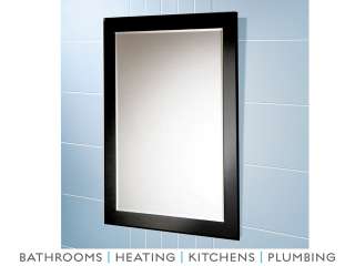 Hib Chess Bathroom Mirror with Black Glass Border  