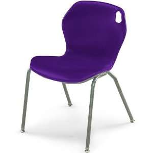18H Intuit Stacking Chair with Powder Coat Frame   Purple Chair/Champ 