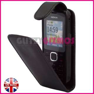 BLACK LEATHER POUCH CASE COVER FOR NOKIA C1 01 C1 01  