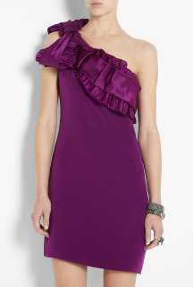 Notte by Marchesa  One Shoulder Silk Crepe Dress by Notte By Marchesa