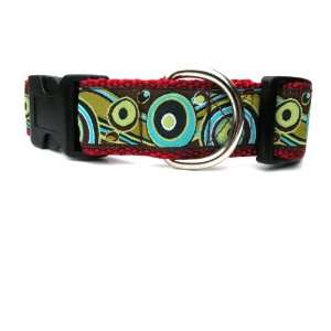  Large Dog Collar Adjustable Red and Green