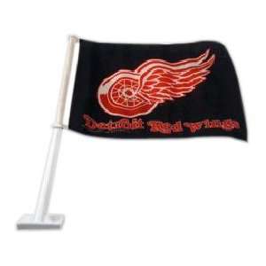  NHL Detroit Red Wings Car Flag (Black)