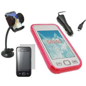 iTALKonline CAR DRIVE Pack PINK Soft ProGel Hydro Case/Cover/Skin, LCD 