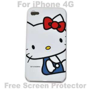  Hello Kitty Case Hard Case Cover for Iphone 4g   P + Free 