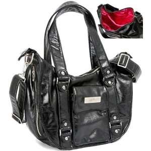  Ju Ju Be Legacy Collection BeHave Black Hot Pink Diaper Bag Baby