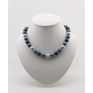 Pearl Strand Necklace 12 mm Multi Colored Seashell Pearls 18 Inch, EE 
