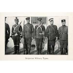 com 1907 Halftone Print Bulgaria Military Soldiers Army Troop Uniform 