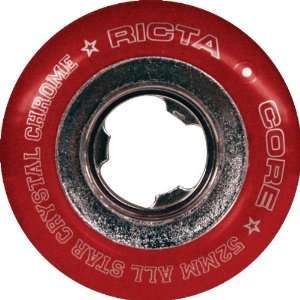 Ricta Crystal Chrome A Star 52mm Red Skate Wheels  Sports 