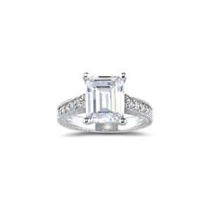  0.25 Ct Princess Cut Diamond Ring Setting in 18K White 