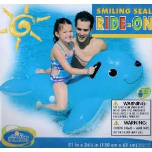  Inflatable Smiling Seal Ride on Pool Toy Toys & Games