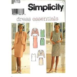  Simplicity Sewing Pattern 7115 Misses Jacket, Dress, Top 