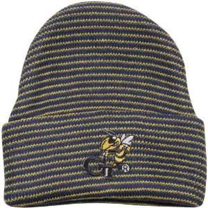 Georgia Tech Yellow Jackets Infant Navy Blue Striped Ski Knit Beanie 
