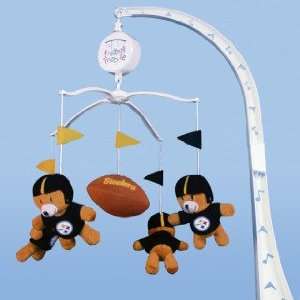 PITTSBURGH STEELERS Team Mascots Plush Baby MUSICAL FOOTBALL MOBILE 