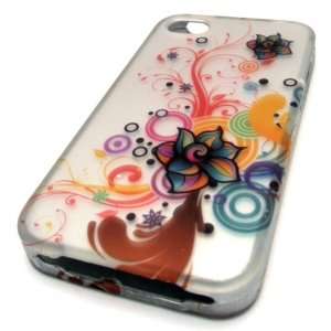  Apple iPhone 4S Case Cover Silver Spiral Flower Tree HARD 