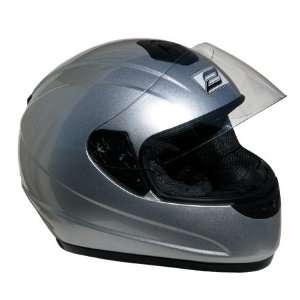  Zoan Z993 Thunder Solid Full Face Helmet Large  Silver 