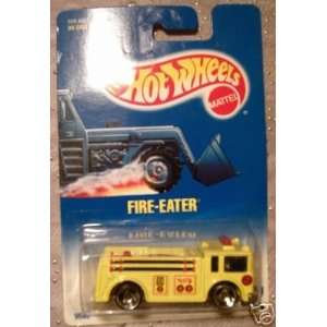 Mattel Hot Wheels 1991 164 Scale Yellow Fire Eater Fire Truck Die 