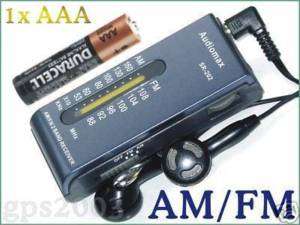 AM FM Portable Pocket Radio Headphone Battery 1x AAA R3  