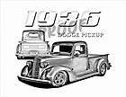 1936 Dodge Pickup Truck Sketch Art Picture Man Cave Gar