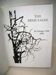 The Dixie Eagle. St. George Utah Jr. High School Yearbook 1978