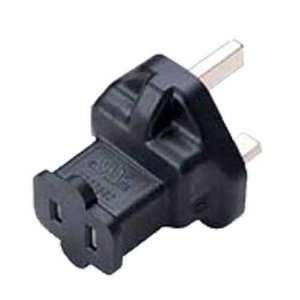  BS1363A UK fused 3 prong plug to NEMA 1 15R 2 prong USA 