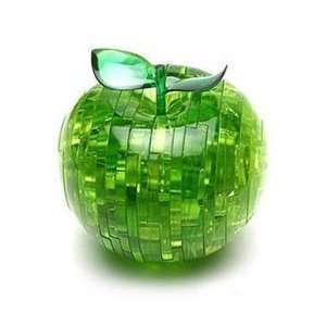 Lovely 3D Crystal Puzzle Cute ~ Green Apple 44 Pcs New  