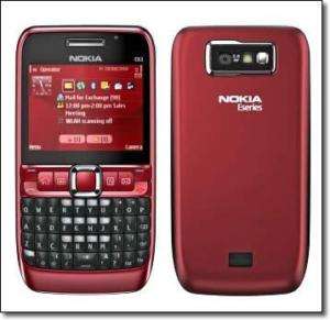 Unlocked Nokia E63 Cell Phone Camera  3G WiFi Red 758478017388 