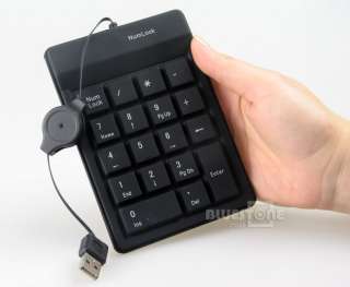 USB 2.0 Black 18 keys Numeric Number Keyboard Keypad For Laptop 