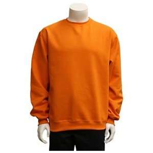  Sweatshirt 11 oz. Orange UltraSoft Crewneck, LG