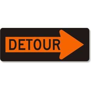   M4 10R 48FOA Detour (Inside Right Arrow) Fluorescent Orange, 48 x 18