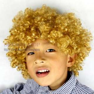Afro Wig Curly Hair Clown Fancy Dress Bob Cosplay Costume Kids Circus 