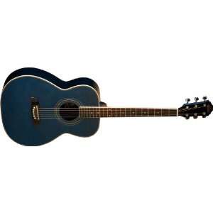   OF2 Full Size Acoustic Guitar   Transparent Blue Musical Instruments
