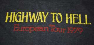 VINTAGE ACDC HIGHWAY TO HELL EUROPEAN TOUR 79 T  SHIRT 1979 S 
