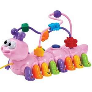 NEW Megcos Toys Pull Along Musical Activity Caterpillar Pink  