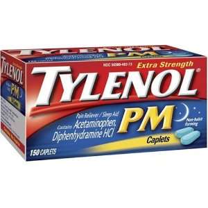Tylenol PM Pain Reliever/Sleep Aid, Extra Strength, Caplets 150 
