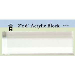  ACRYLIC BLOCK 2x6 F/CLR STAMP Papercraft, Scrapbooking 
